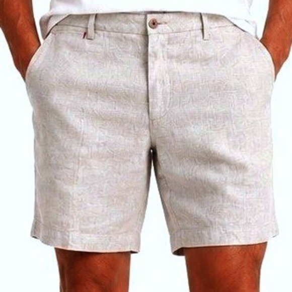 UNTUCKit Other - UNTUCKit St Julien Shorts Mens 40 Tan Linen Blend Chinos Casual Summer Preppy
